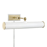 Judy Medium Picture Light 16", Aged Brass and White