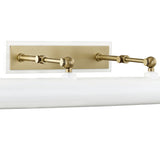 Judy Large Picture Light 24", Aged Brass and White