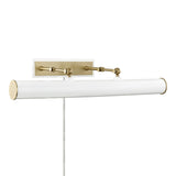 Judy Large Picture Light 24", Aged Brass and White