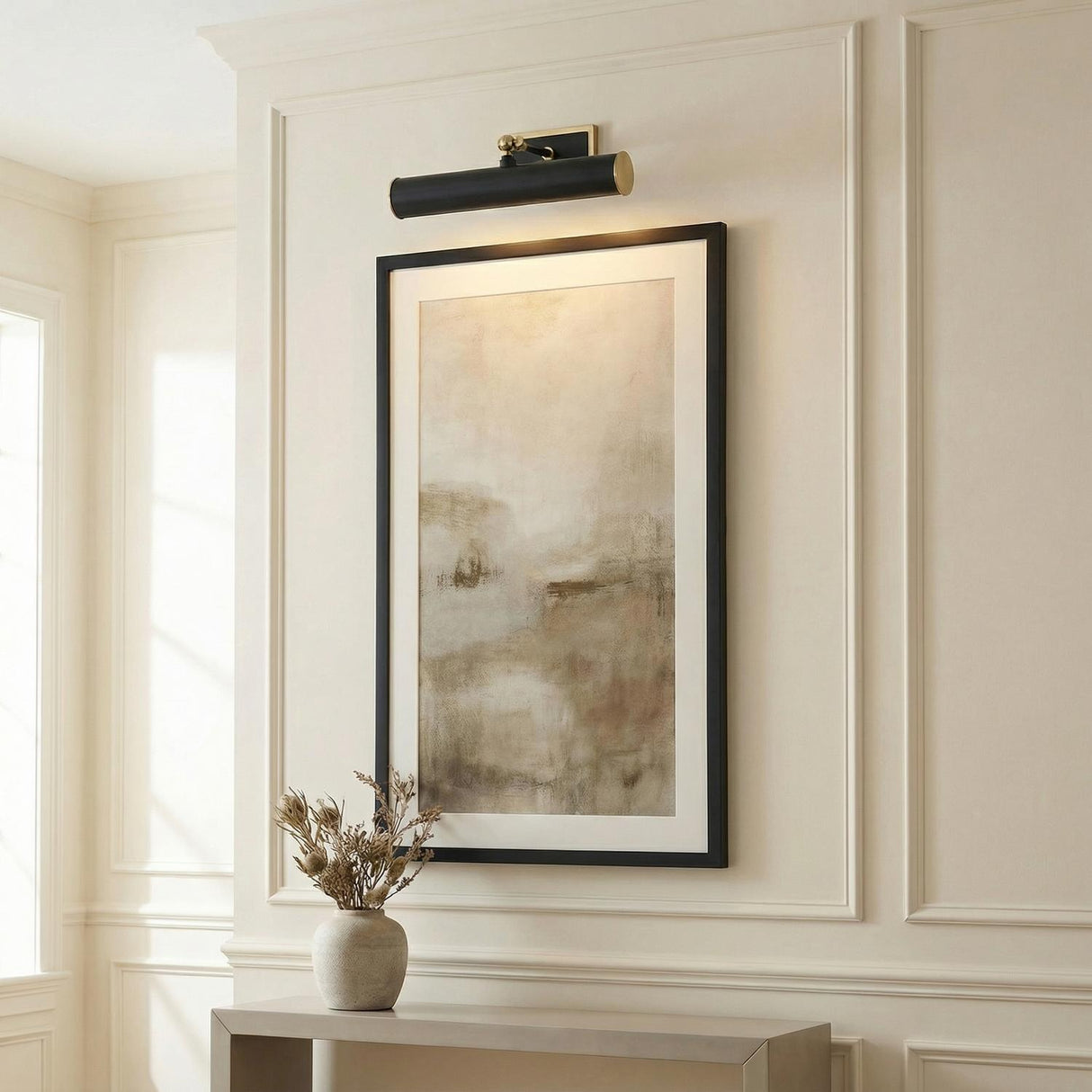 Judy Medium Picture Light 16", Aged Brass and Old Bronze