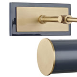 Judy Small Picture Light 8", Aged Brass and Navy