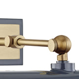 Judy Small Picture Light 8", Aged Brass and Navy