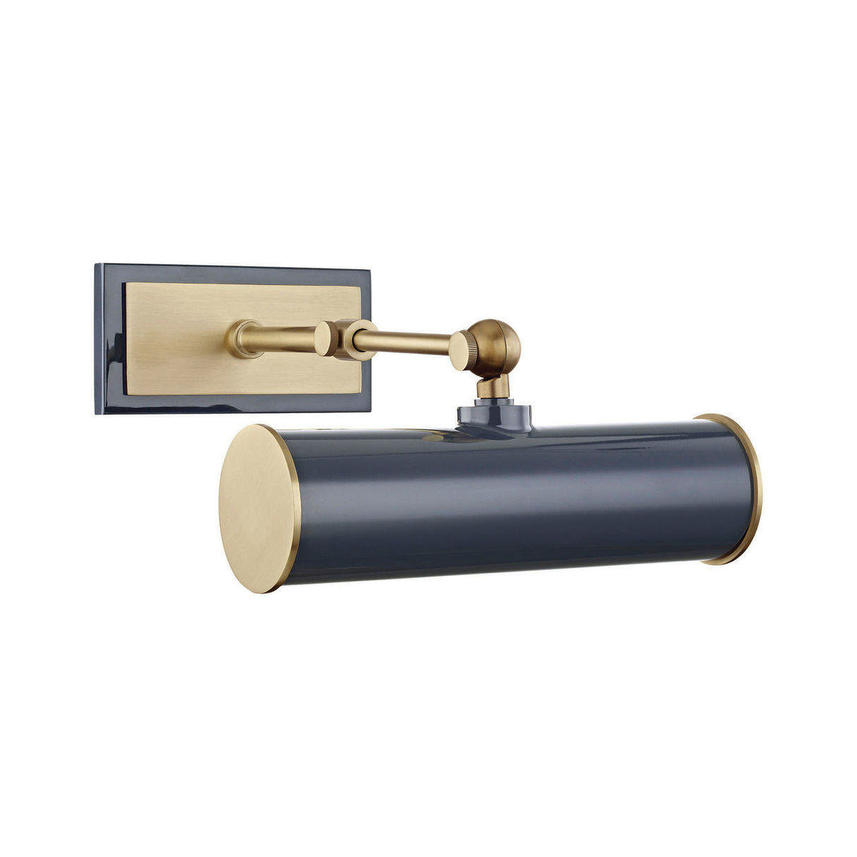 Judy Small Picture Light 8", Aged Brass and Navy