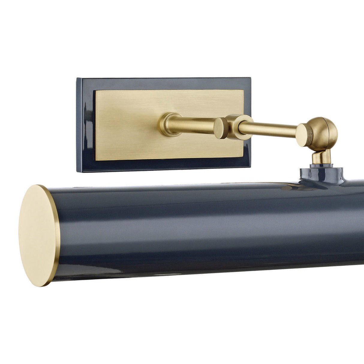 Judy Medium Picture Light 16", Aged Brass and Navy