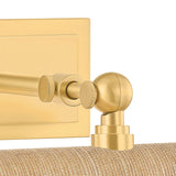 Judy Small Picture Light 8", Aged Brass and Grasscloth