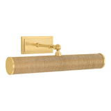 Judy Medium Picture Light 16", Aged Brass and Grasscloth