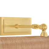 Judy Medium Picture Light 16", Aged Brass and Grasscloth