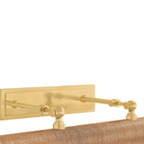 Judy Large Picture Light 24", Aged Brass and Grasscloth