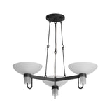 Decker 3 Light Chandelier 30", Textured Bronze