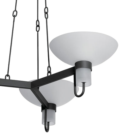 Decker 3 Light Chandelier 30", Textured Bronze