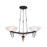 Decker 3 Light Chandelier 30", Textured Bronze