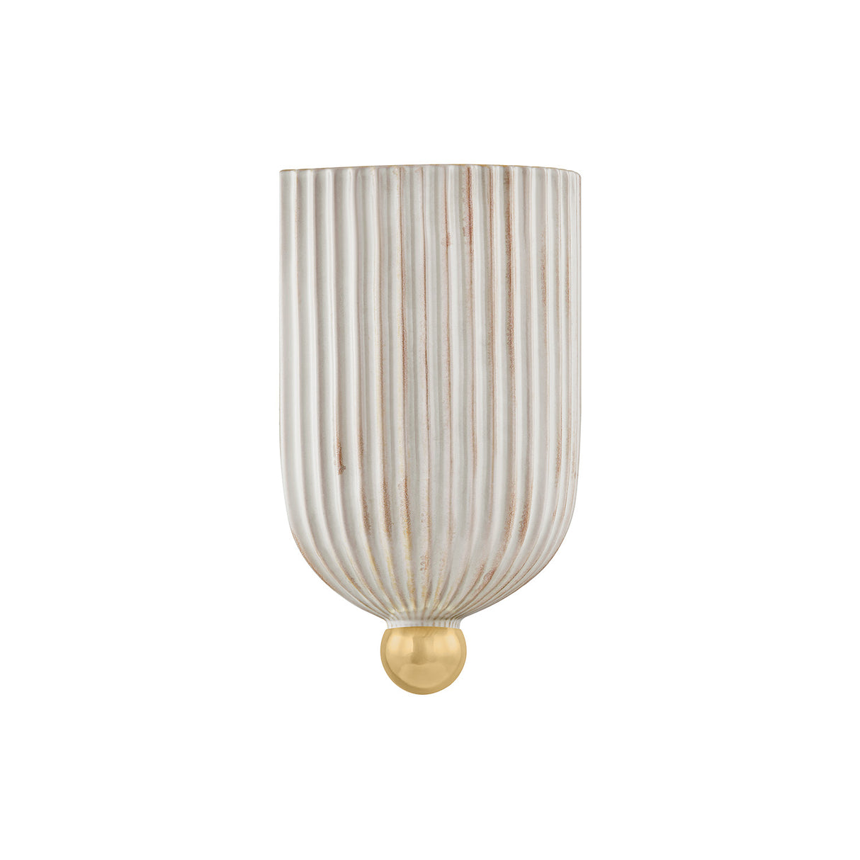 Meredith Wall Sconce 10", Aged Brass and Ceramic