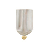 Meredith Wall Sconce 10", Aged Brass and Ceramic