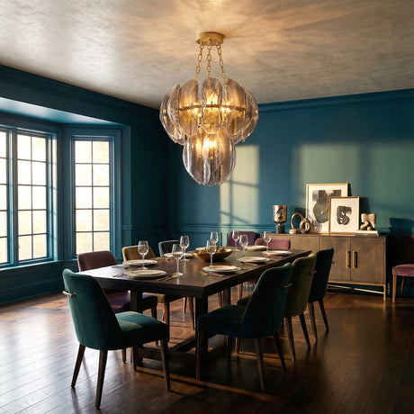 Vivian Chandelier 24" for Transitional home with Teal Walls