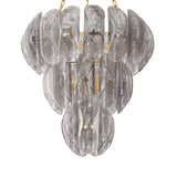 Vivian Chandelier 33", Gold Leaf and Smoke Glass