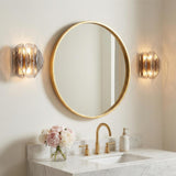 Vivian Wall Sconce 13", Gold Leaf and Smoke Glass