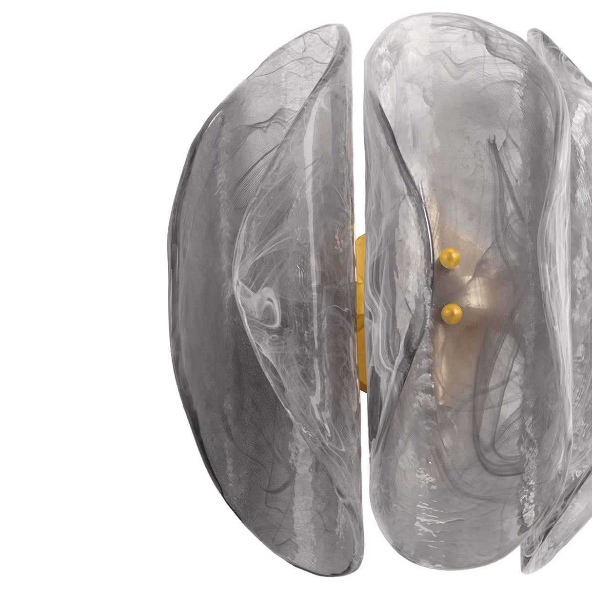 Vivian Wall Sconce 13", Gold Leaf and Smoke Glass