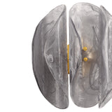 Vivian Wall Sconce 13", Gold Leaf and Smoke Glass