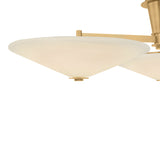 Imogen LED 3 Light Flush Mount 45", Vintage Brass and Opal Glass