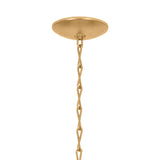 Gardenia Chandelier 24", Gold Leaf and Natural Beads