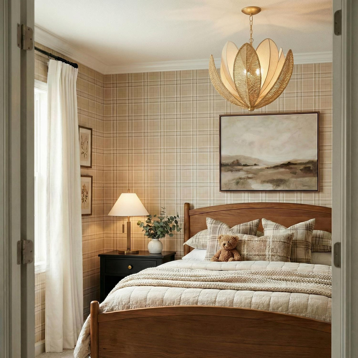 Ennie Table Lamp 22", Vintage Brass