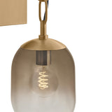 Blythe Wall Sconce 18", Patina Brass and Topaz Gradient Glass