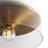 Carlo Flush Mount 16", Patina Brass and Clear Glass