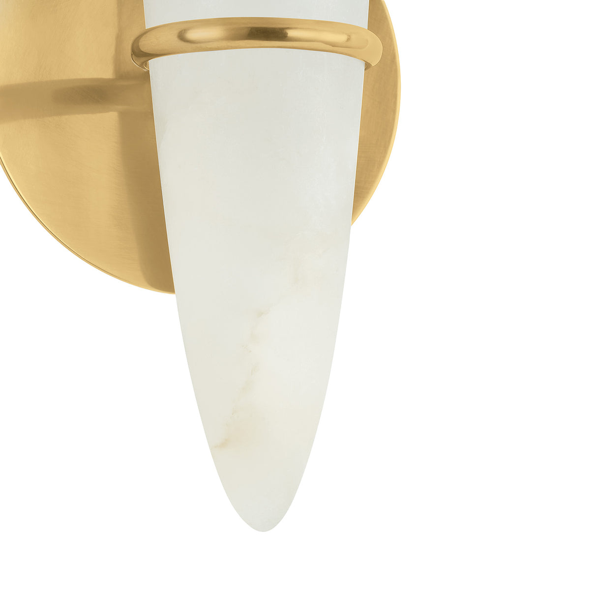 Fira LED Wall Sconce 10", Vintage Brass and Alabaster