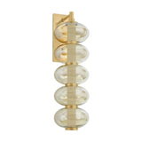 Meridien LED Wall Sconce 24", Vintage Brass and Champagne Glass