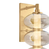 Meridien LED Wall Sconce 24", Vintage Brass and Champagne Glass