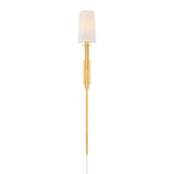 Polly Plug-In Wall Sconce 43", Aged Brass