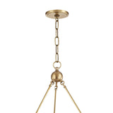 William 6 Light Ring Chandelier 36", Aged Brass