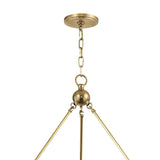 William 9 Light Ring Chandelier 46", Aged Brass