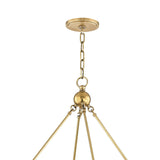 William Two-Tier Ring Chandelier 47", Aged Brass