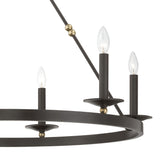 William 6 Light Ring Chandelier 36", Old Bronze