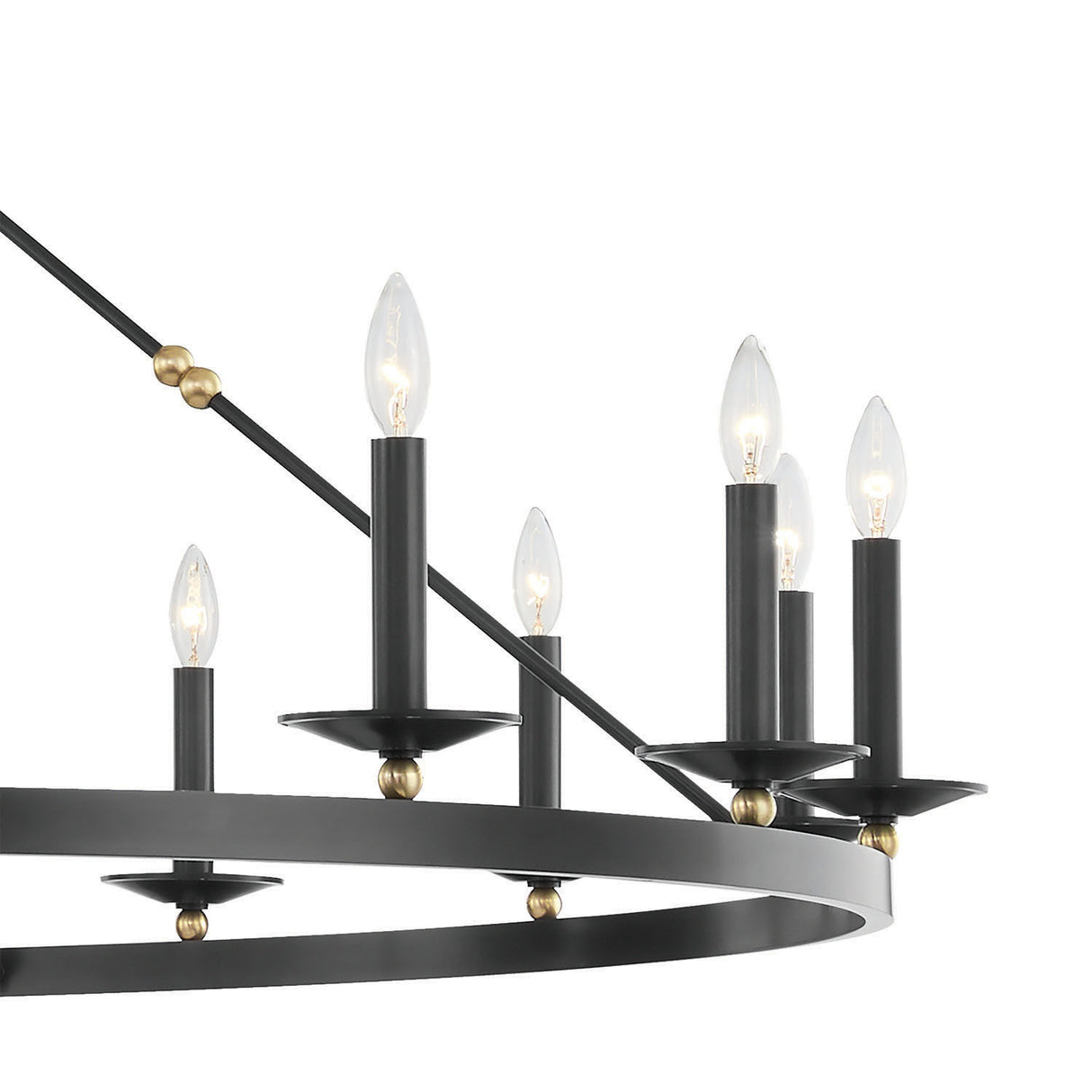 William 16 Light Ring Chandelier 58", Old Bronze