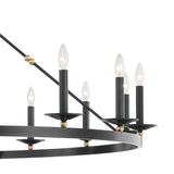 William 16 Light Ring Chandelier 58", Old Bronze