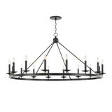 William 16 Light Ring Chandelier 58", Old Bronze