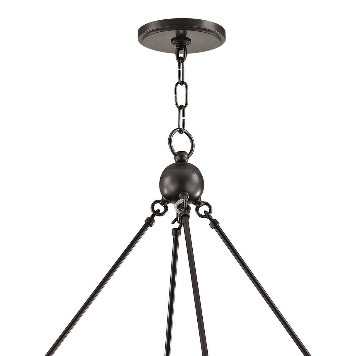 William Two-Tier Ring Chandelier 47", Old Bronze