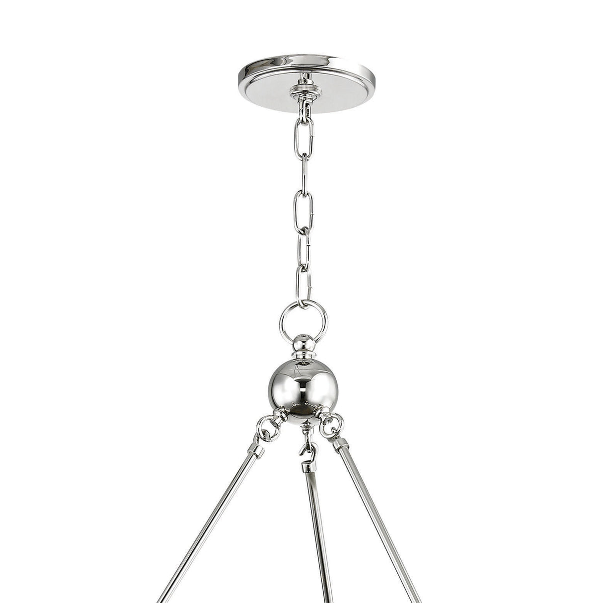 William 6 Light Ring Chandelier 36", Polished Nickel