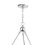 William 6 Light Ring Chandelier 36", Polished Nickel