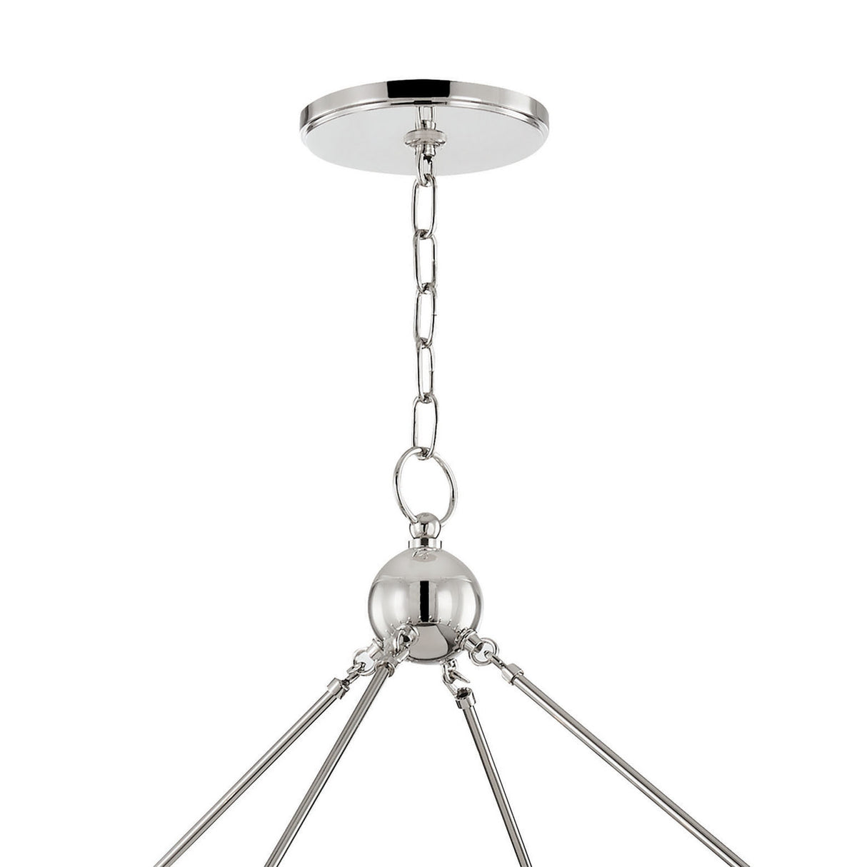 William 16 Light Ring Chandelier 58", Polished Nickel