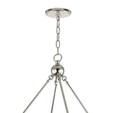 William Two-Tier Ring Chandelier 47", Polished Nickel