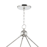 William Two-Tier Ring Chandelier 58", Polished Nickel
