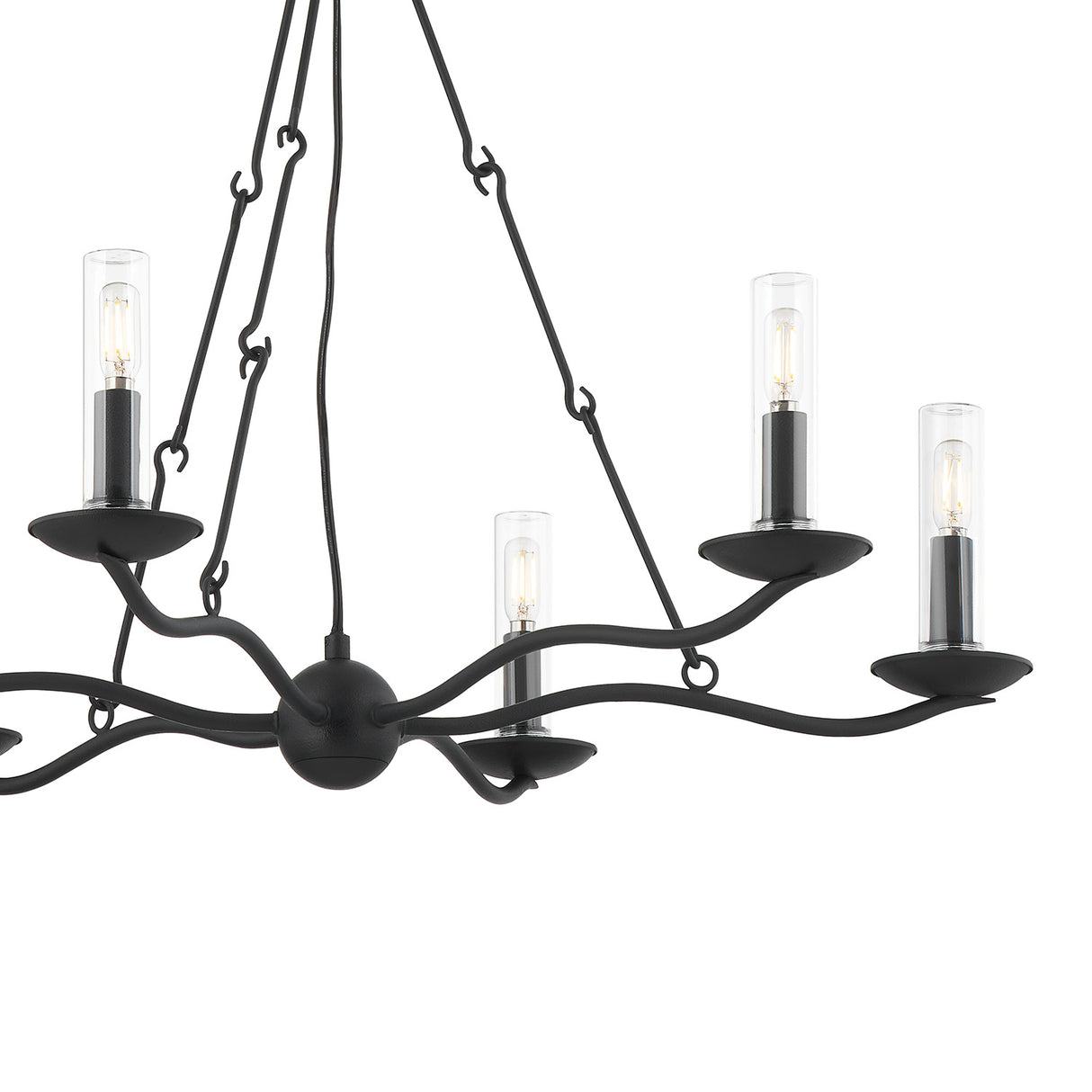 Tamsin Outdoor Chandelier 36", Forged Iron