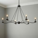 Tamsin 6 Light Chandelier 53", Forged Iron
