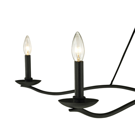 Tamsin 5 Light Chandelier 40", Forged Iron