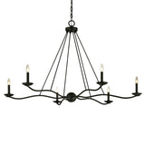 Tamsin 6 Light Chandelier 53", Forged Iron