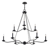 Tamsin Two-Tier Chandelier 53", Forged Iron