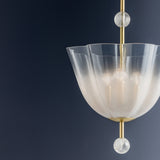 Rosie Pendant 17", Aged Brass